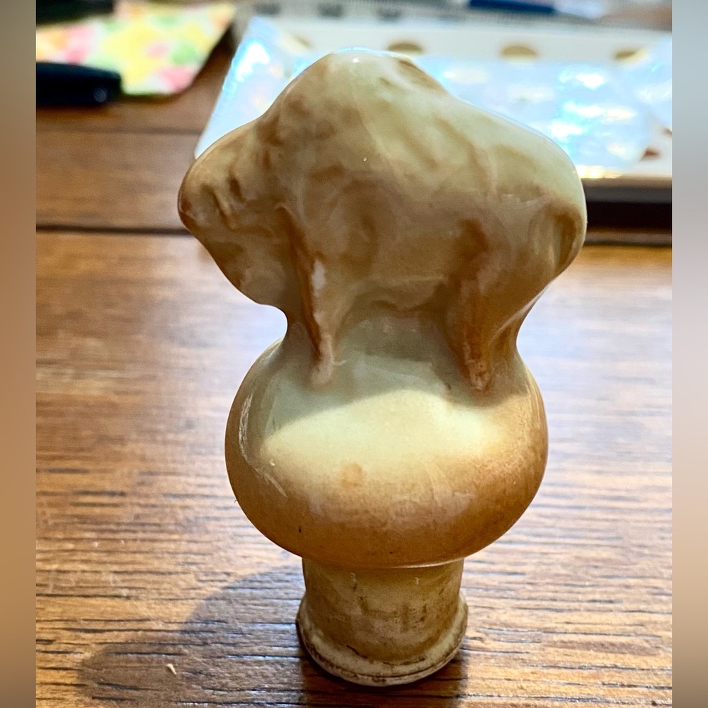 Ceramic Buffalo Bottle Stopper from Jim Beam Decanter. Mid Century, EUC Handmade